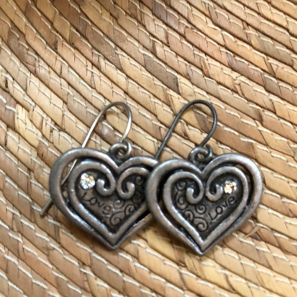 Silver LOVE earrings